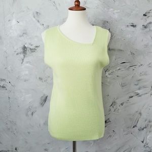 CROFT & BARROW Lime Green Stretch A-Sym Camisol